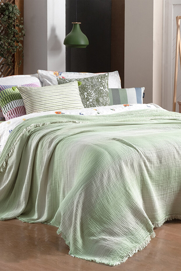 Nelson Tek Kişilik %100 Pamuk Yatak Örtüsü - 1