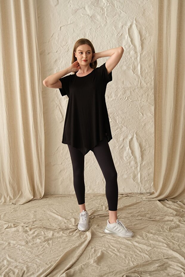 Black T-Shirt Single Piece