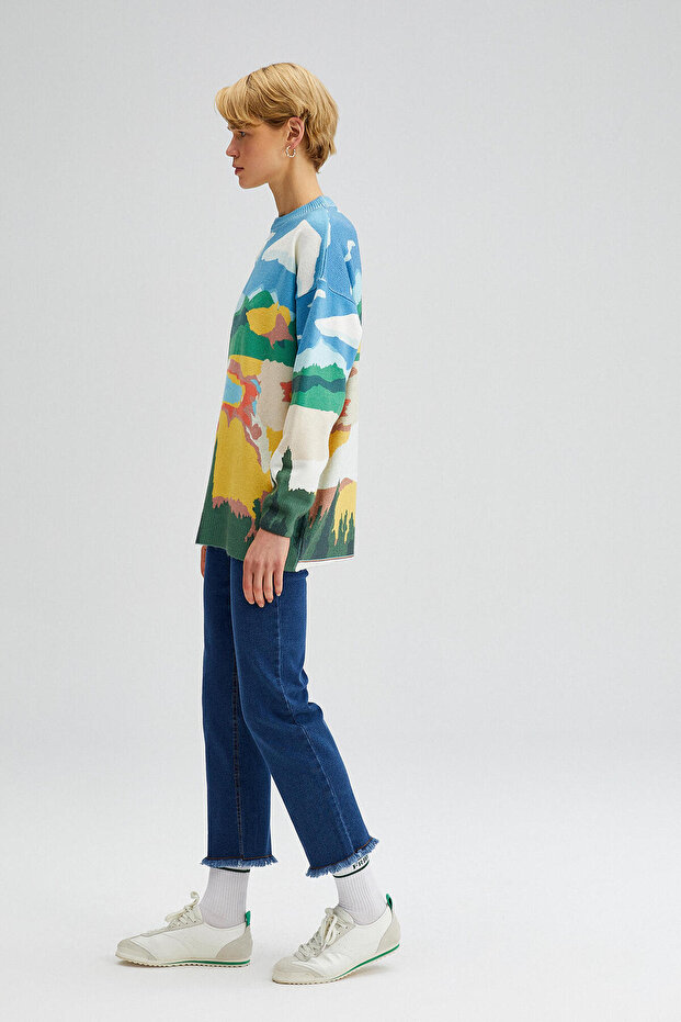 Strickpullover - Gemustert - 4