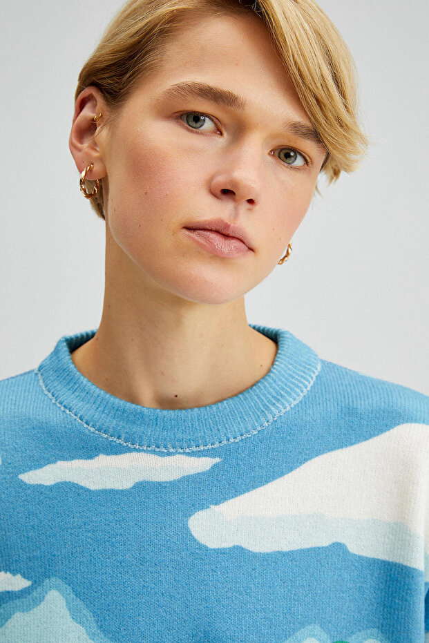 Strickpullover - Gemustert - 3