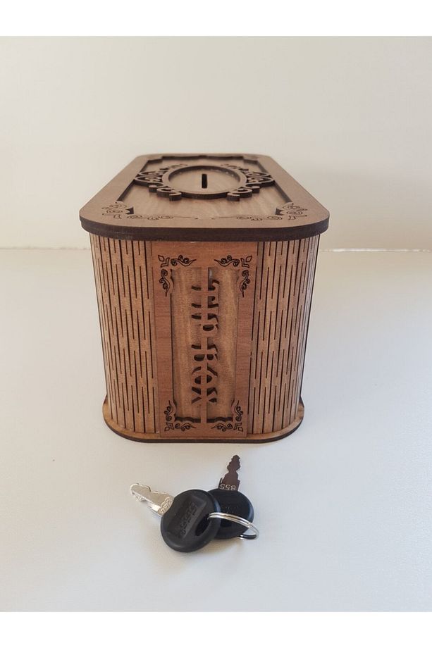 Tip Box Bahşiş Tip Kutusu Ahşap Kumbara Anahtarlı Kilitli Bahşiş Için Kumbara Bahşiş Kutusu - 8