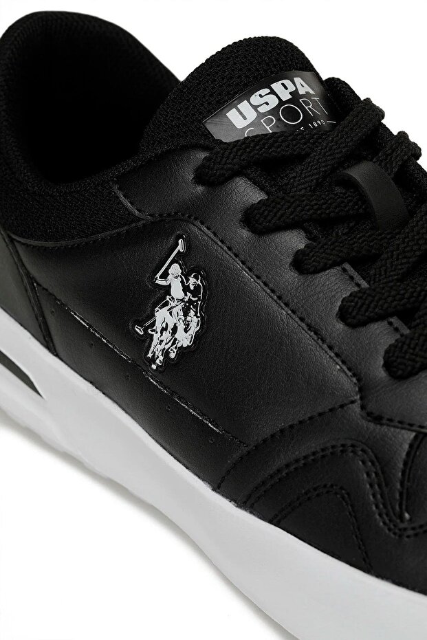 Sampo Anatomik Hafif Taban Bağcıklı Spor Ayakkabı Siyah Beyaz - 5