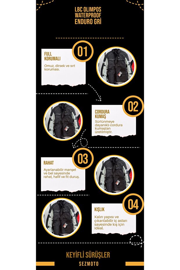 Olimpos Waterproof Enduro Gri - 5