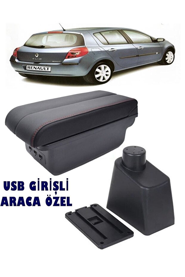 NKT GROUP Renault Clio 3 Clio 4 2007-2016 Usbli Vidasız Kol Dayama Kolçak
