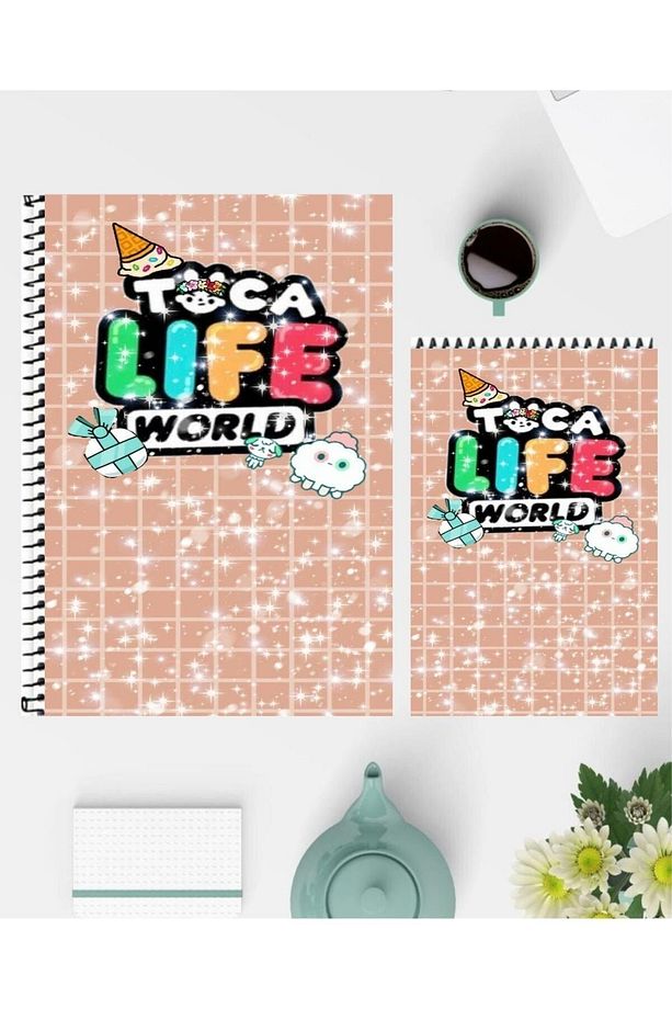 Toca Life World A5 Defter ve A6 Not Defteri Özel Tasarım Çizgisiz Defterler - 1