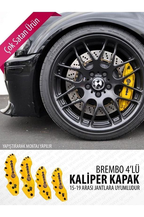 Brembo Kaliper Kapak Sarı 4 Adet - 1