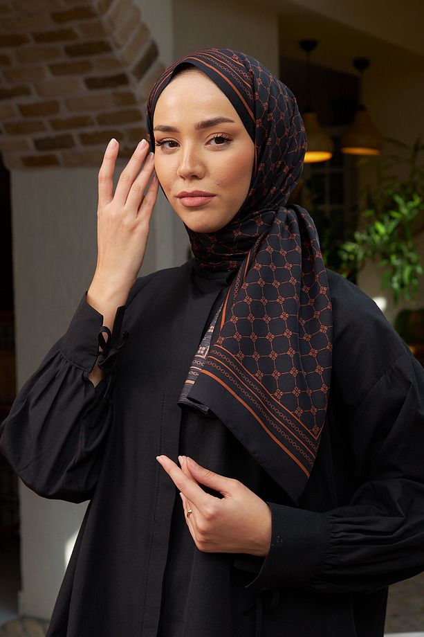 %100 Twill Ipek Şal 6514-03 - 4