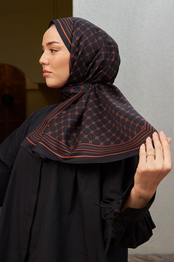%100 Twill Ipek Şal 6514-03 - 3