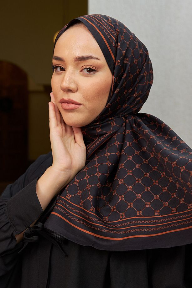 %100 Twill Ipek Şal 6514-03 - 2
