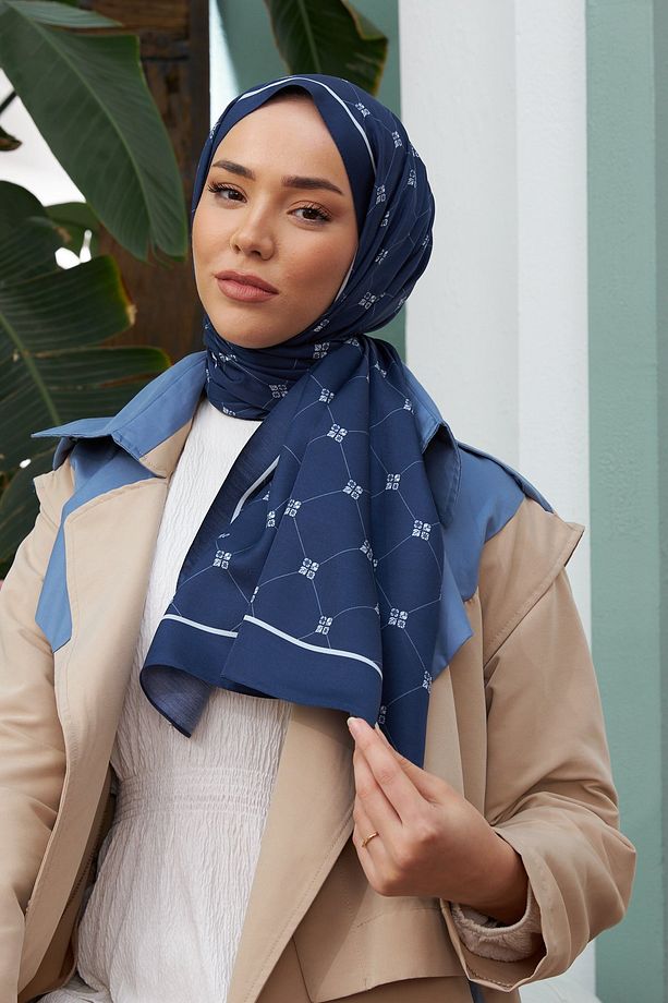 %100 Twill Ipek Şal 6513-05 - 1