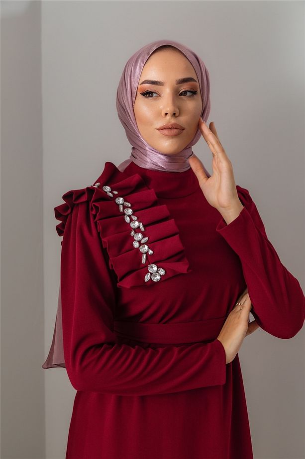 Janjan Şal - Tek Taraflı Janjan Şal - Abiye Şal - 4
