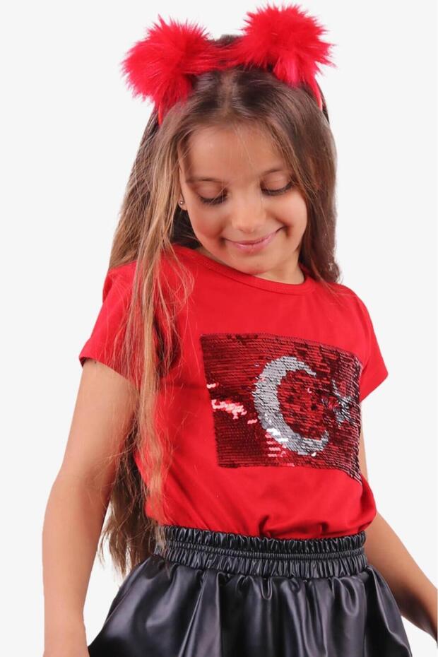 Children's Playing Scale Turkey Flag T-Shirt