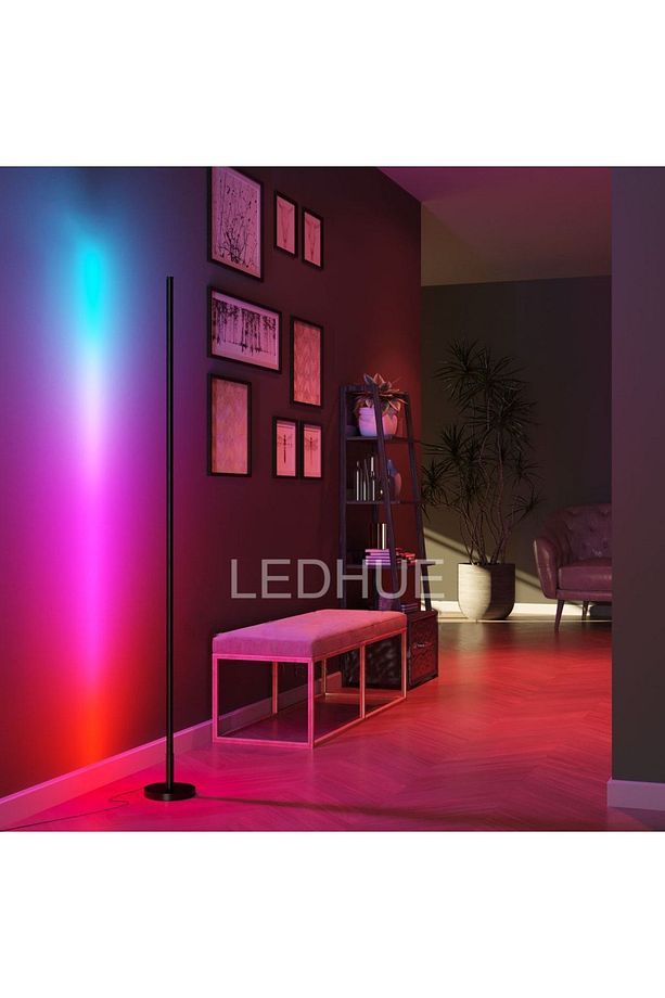 Sese Duyarlı Lambader Led Argb Dekoratif Mobil Kontrol (Sabit Renkler + Animasyonlu Kayar Mod) - 4