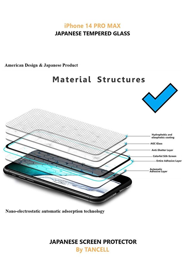 Iphone 14 Pro Max Ekran Koruyucu Tam Kaplayan Japon Kırılmaz Cam (1 Ad) 6.7inc 2.5d 9h - 7