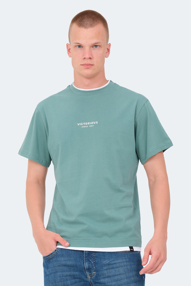 Vreni Men's Aqua Green T-Shirt