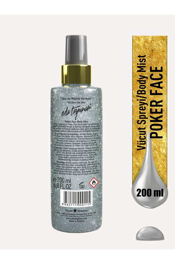 Poker Face Simli Body Mist Vücut Spreyi 200ml. - 3