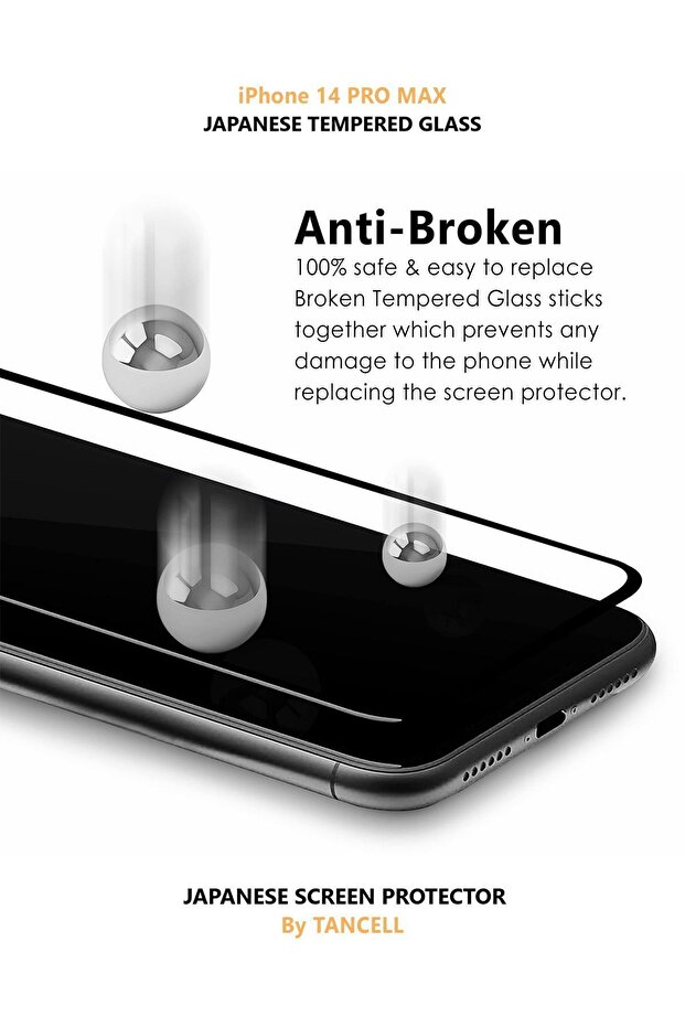 Iphone 14 Pro Max Ekran Koruyucu Tam Kaplayan Japon Kırılmaz Cam (1 Ad) 6.7inc 2.5d 9h - 8