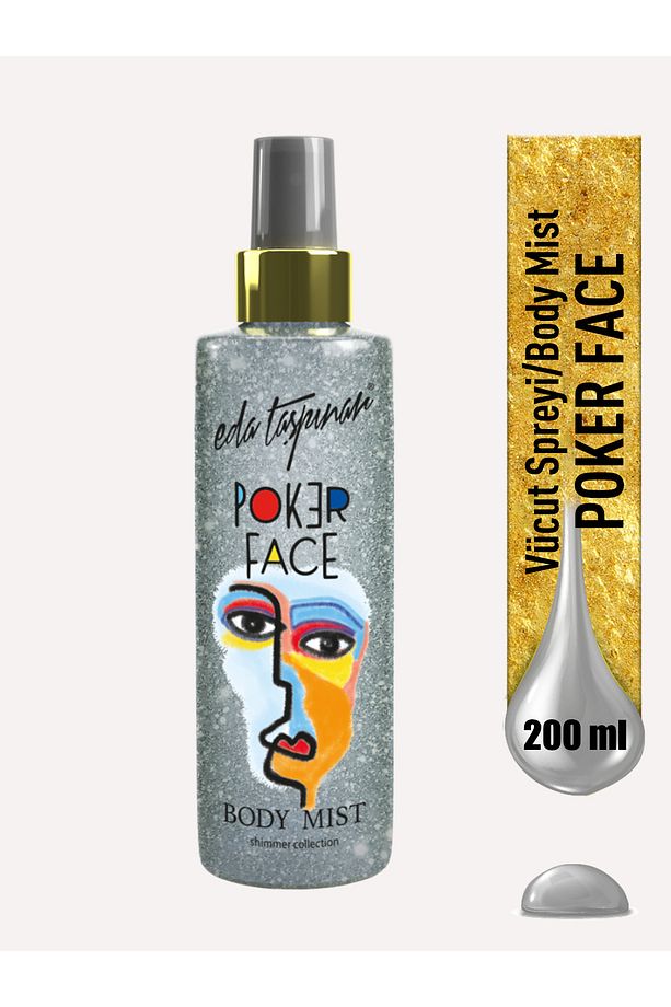 Poker Face Simli Body Mist Vücut Spreyi 200ml. - 1