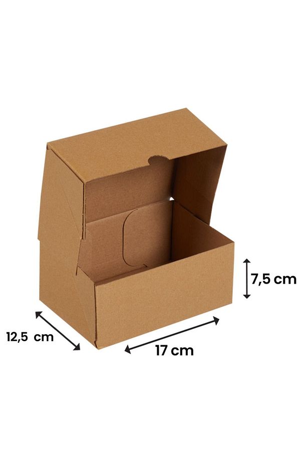 17x12,5x7,5-25 Adet Kesimli Karton Kutusu - Internet Ve Kargo Kutusu - 1