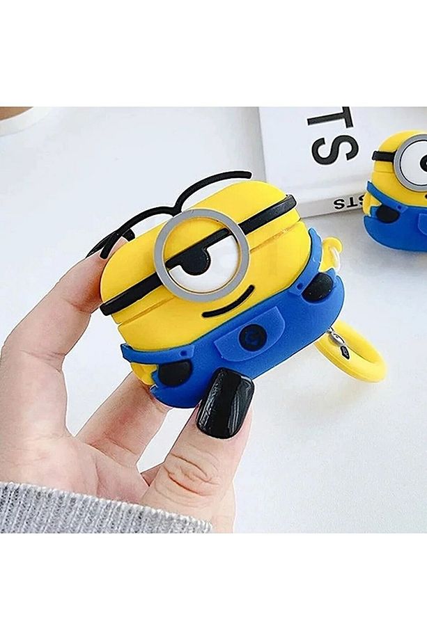 Pro 2. Nesil Uyumlu Sevimli Tek Göz Minion Karakter Silikon Koruma Kılıf - 2
