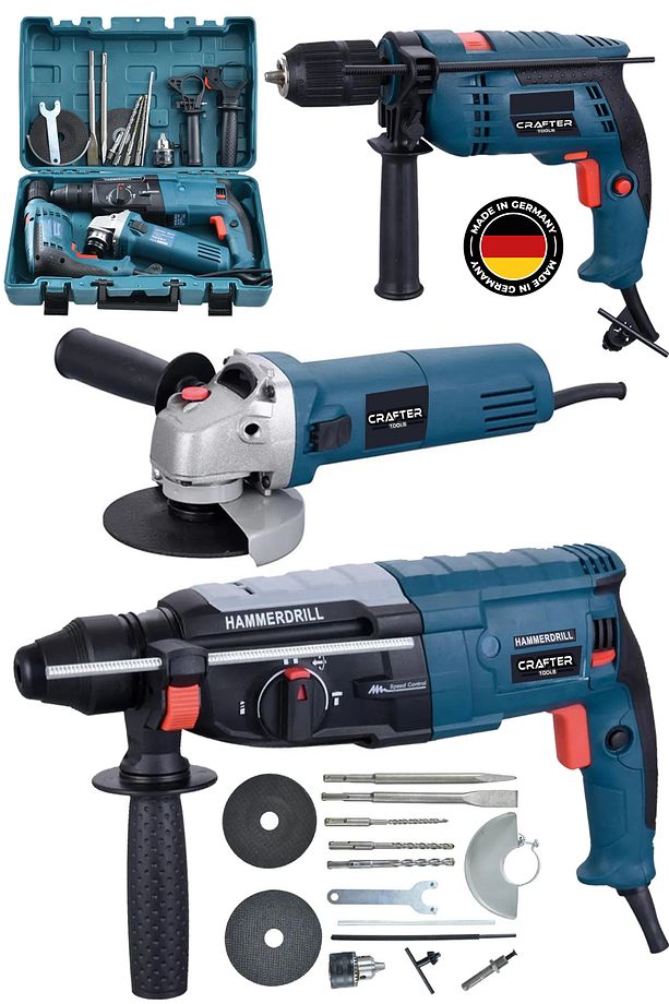 Profesyonel 3'Lü Set 2-28 Hilti Matkap + 13 MM Darbeli Matkap Vidalama + 115 mm Taşlama Spiral - 1