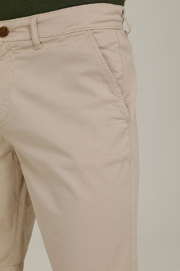 22704-men Chino Lycra Sho Taş Rengi Erkek Şort - 4