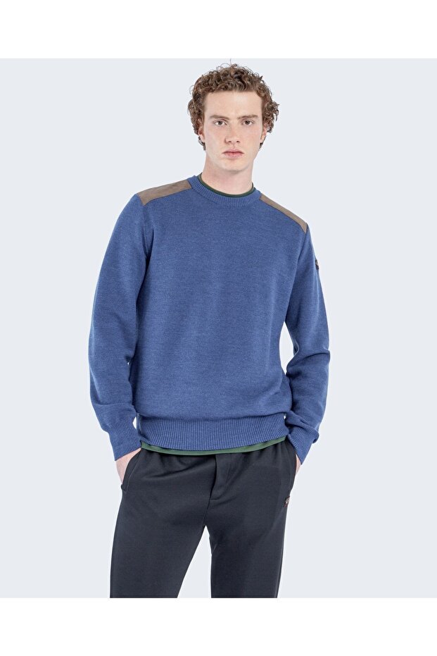 Men's Knitted Round Neck C.wWool