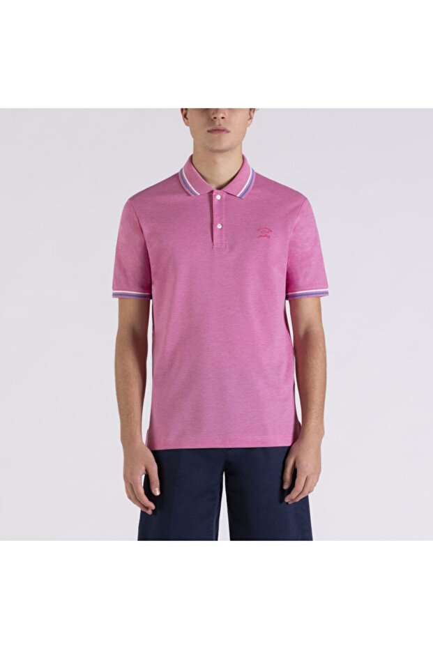 Men's Knitted Polo Shirt C.wCotton