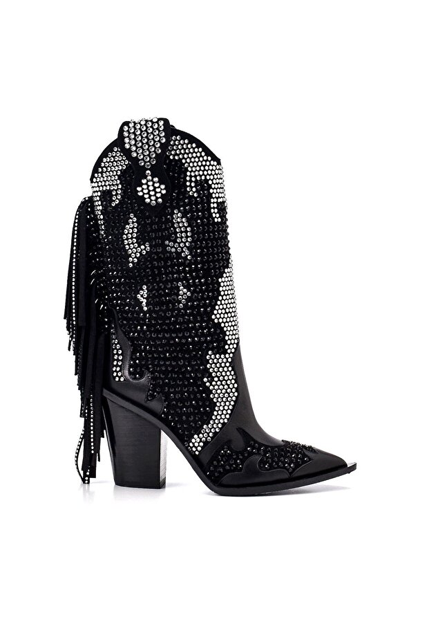 Bulture K Siyah Süet  Kadın Topuklu Bot - 1