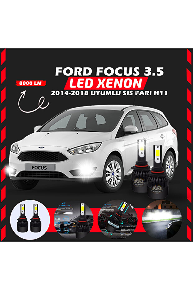 Ford Focus 3.5 2014-2018 Sis Farı Uyumlu Şimşek Etkili Led Xenon Light Series H11 - 1