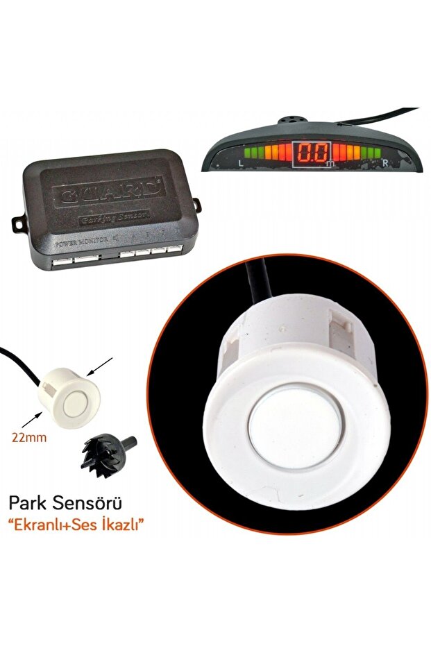 Park Sensörü Led Ekranlı Ses İkazlı Beyaz - 3