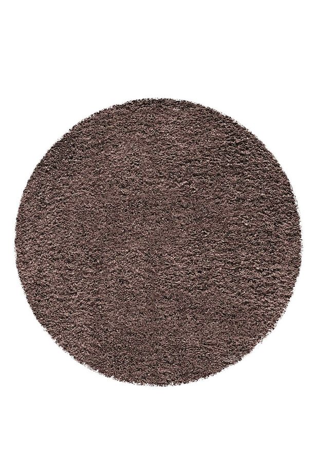 Düz Bej Yumuşak Post- Peluş Shaggy Modern Dokuma Halısı ( Yuvarlak Modeli) - 3