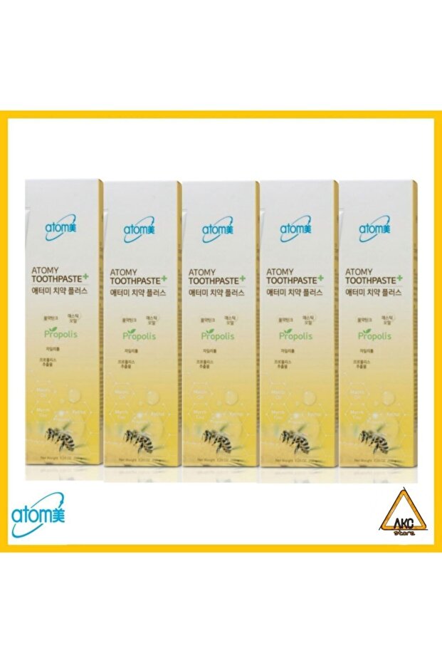 Atomy Korea Propolis and Green Tea Extract Toothpaste 200gr Set of 5 Pack