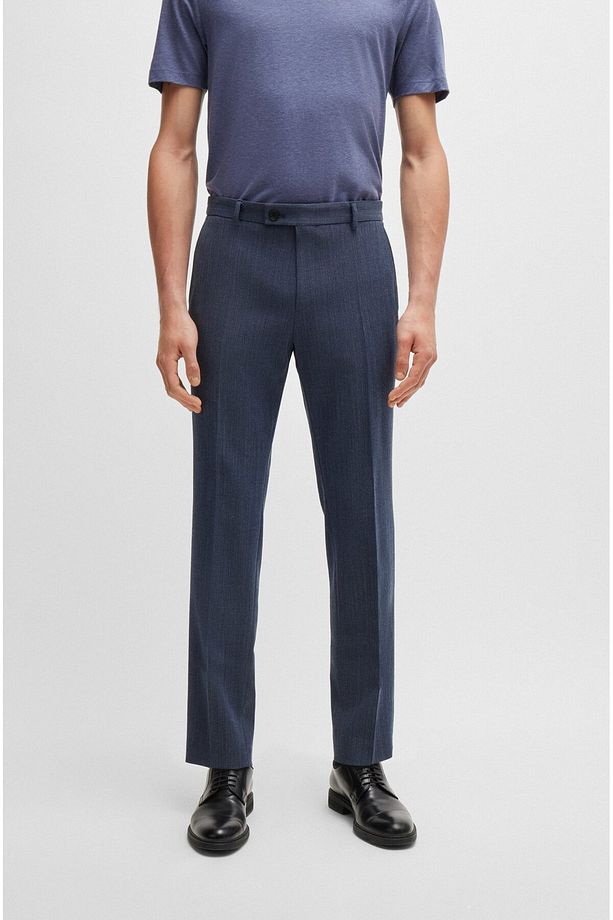 Erkek Slim Fit Düğme Kapamalı Kruvaze Yaka Şık Lacivert Takım Elbise 50521666-404 - 7