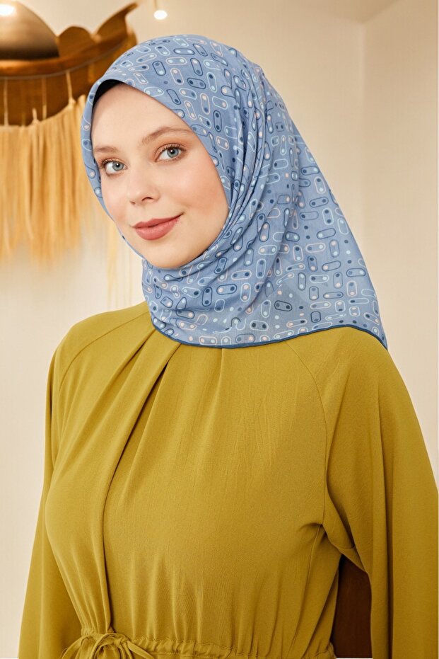 وشاح رياضي من القطن بنمط هندسي