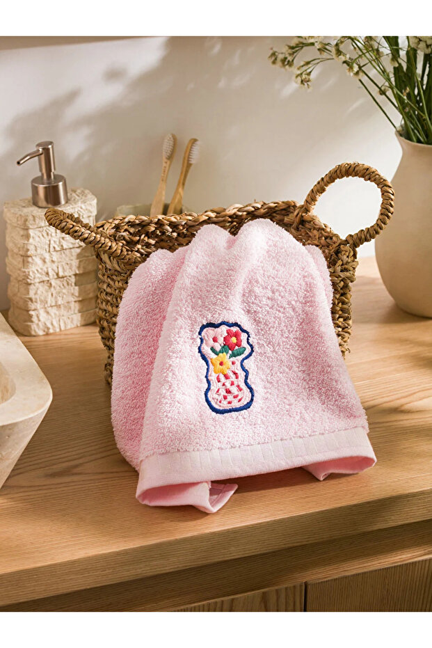 LCW HOME Floral Embroidered Face Towel 50x80 cm