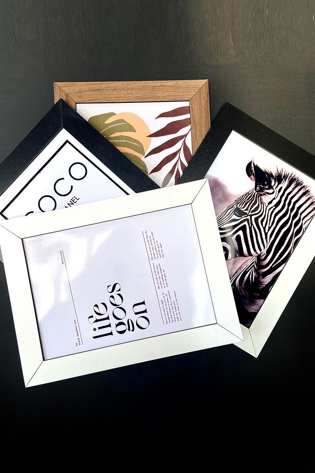 10 Adet A4 Çerçeve - Siyah Çerçeve - Sertifika Çerçevesi - Diploma Çerçeve - 21x30 Çerçeve - Mdf - 3