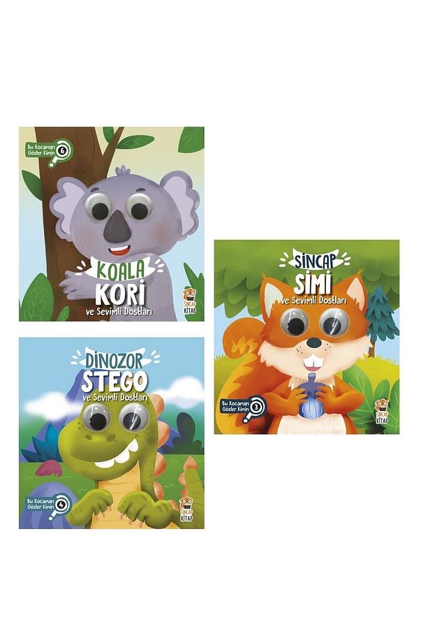 Bu Kocaman Gözler Kimin? Seti - Dinozor Stego - Sincap Simi - Koala Kori Ve Sevimli Dostları - 1