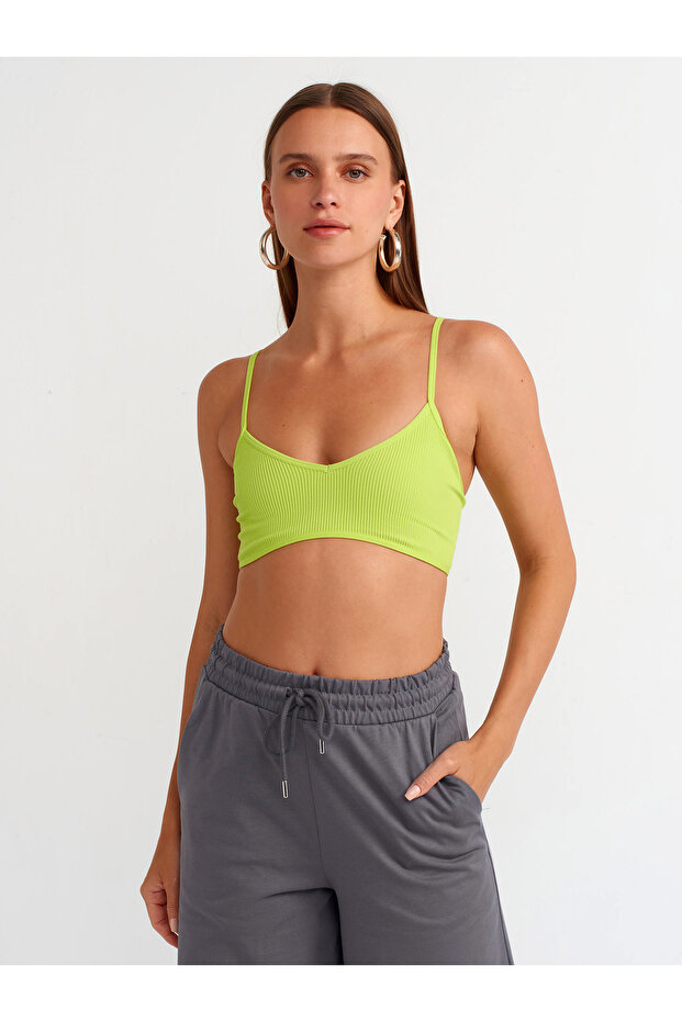 3714 V Yaka Ip Askılı Bra-lime - 1