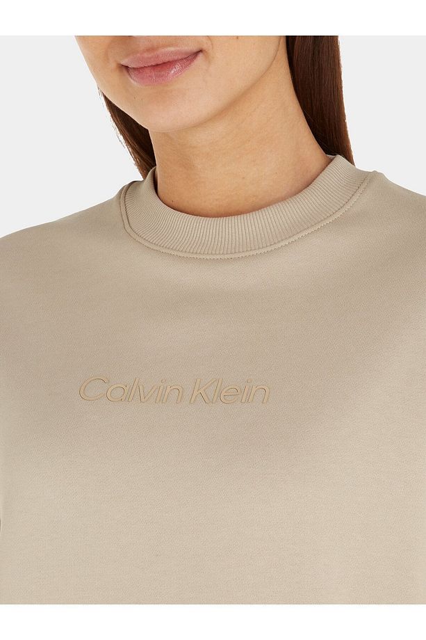 Kadın Logolu Yuvarlak Yakalı Uzun Kollu Günlük Kullanım Kahverengi Sweatshirt K20K205450-PDZ - 3