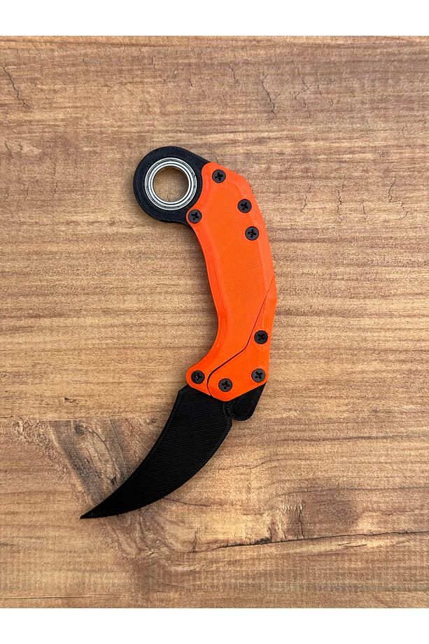 Gravity Karambit Rulmanlı, Plastik - Siyah Turuncu (Rulmanlı) - 4
