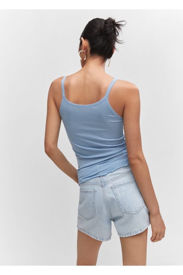 Ribana askılı bluz - 4