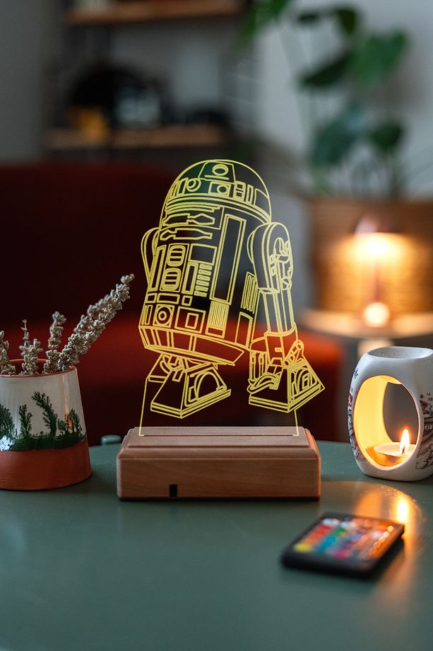 Star Wars R2d2 Droid/Robot 3d 16 Renk Gece Lambası - 1