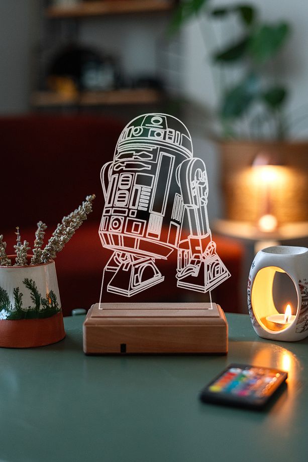 Star Wars R2d2 Droid/Robot 3d 16 Renk Gece Lambası - 7