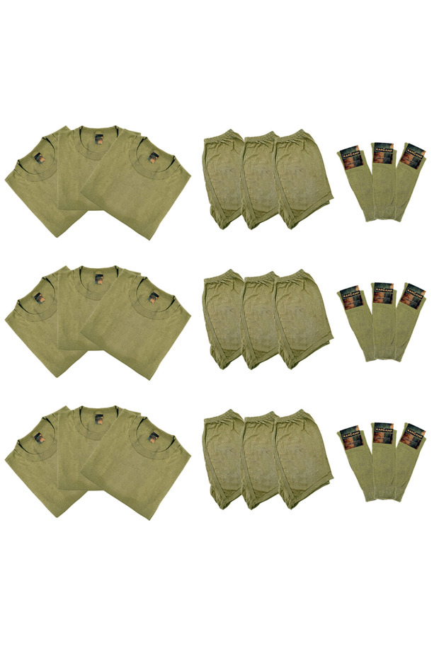 9-piece military laundry set (undershirt-boxer-socks)