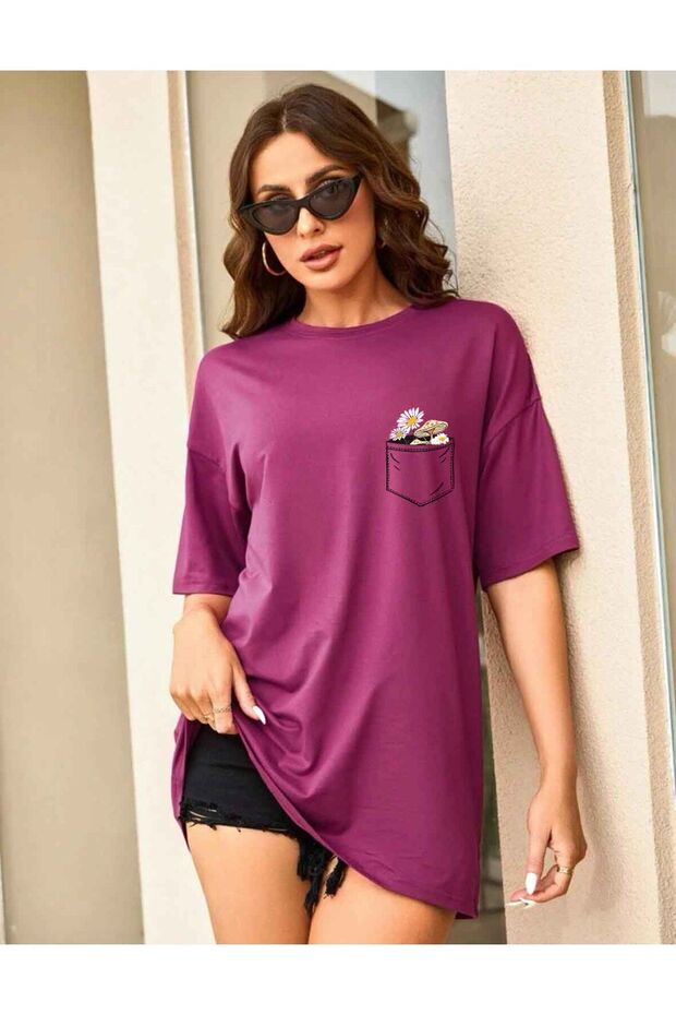 الأزهار المطبوعة للجنسين المعتاد التي شيرت