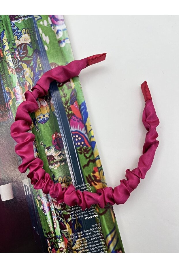 Fuchsia Satin Gathered Crown