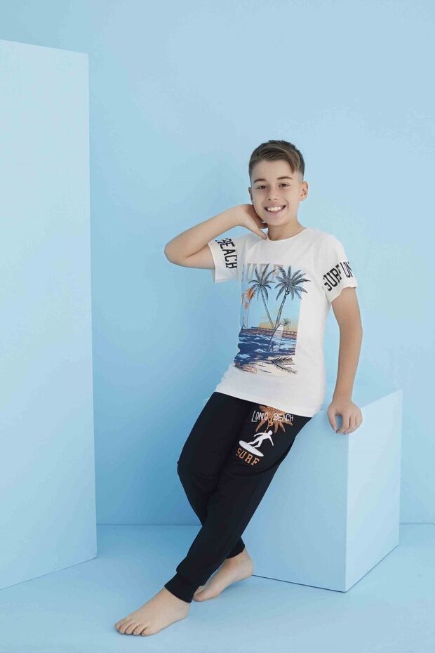 Boy's Cotton Short Sleeve Pajama Set