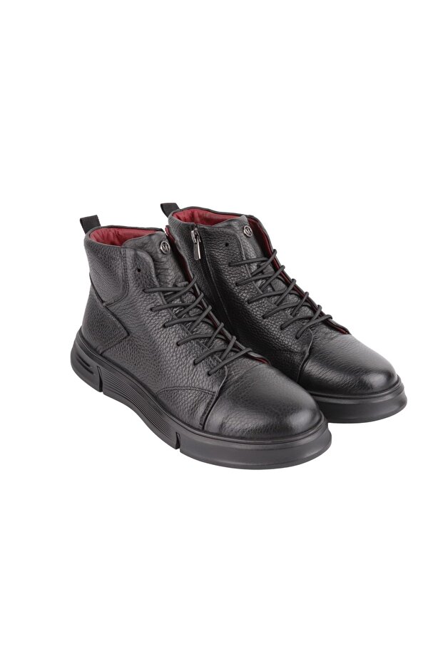 12417 Siyah Deri Bot - 3