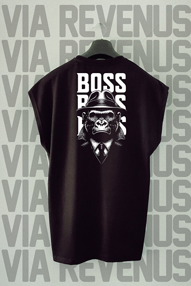 Black Gorilla Printed Sports T-Shirt - Zero Sleeve